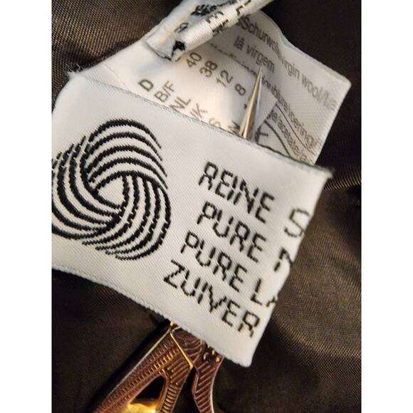 YARELL Yellow and Gray Pure New Wool Made in Poland Blazer Jacket Womens SZ 8 - Picture 7 of 8